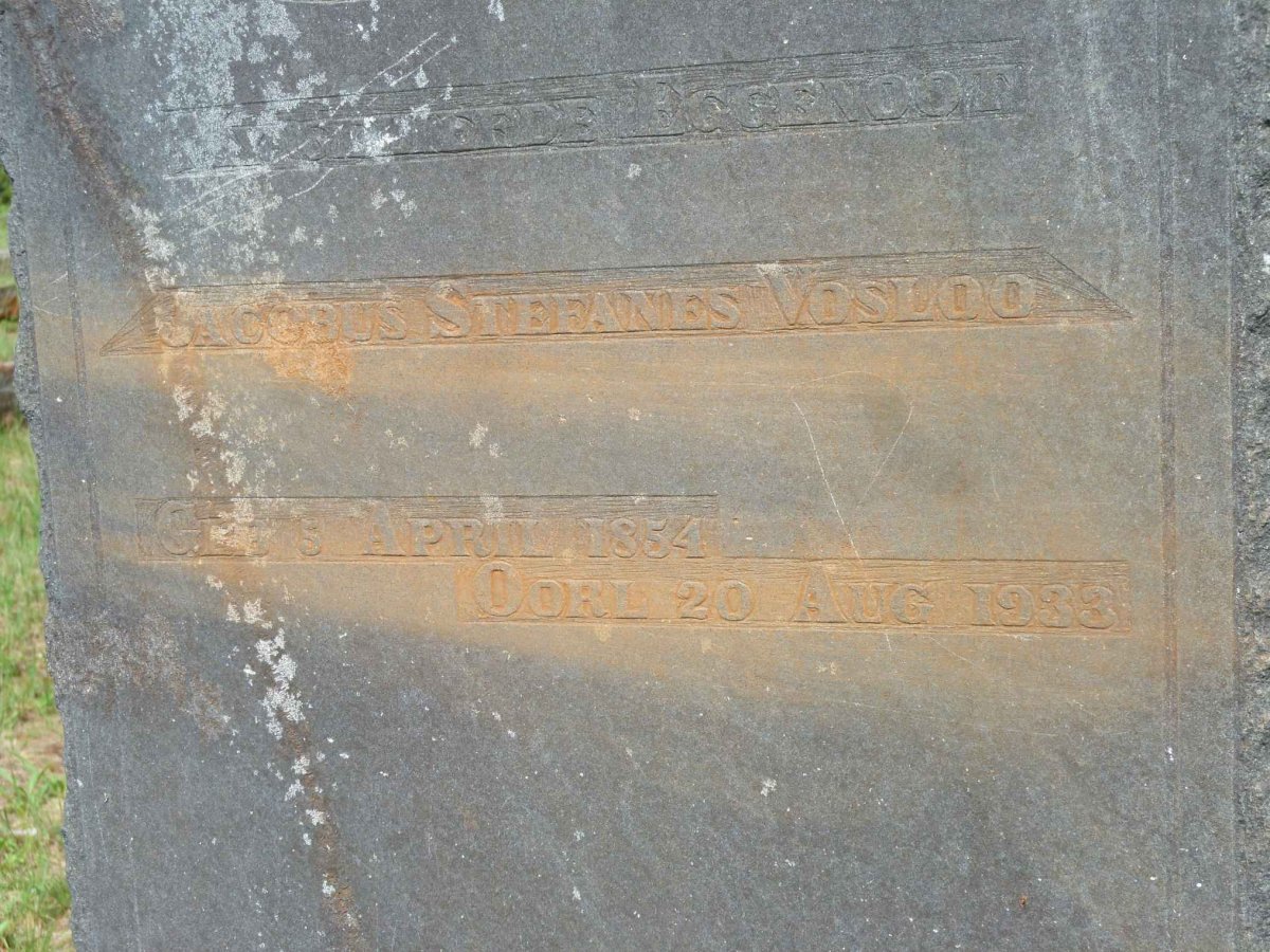 VOSLOO Jacobus Stefanes 1854-1933