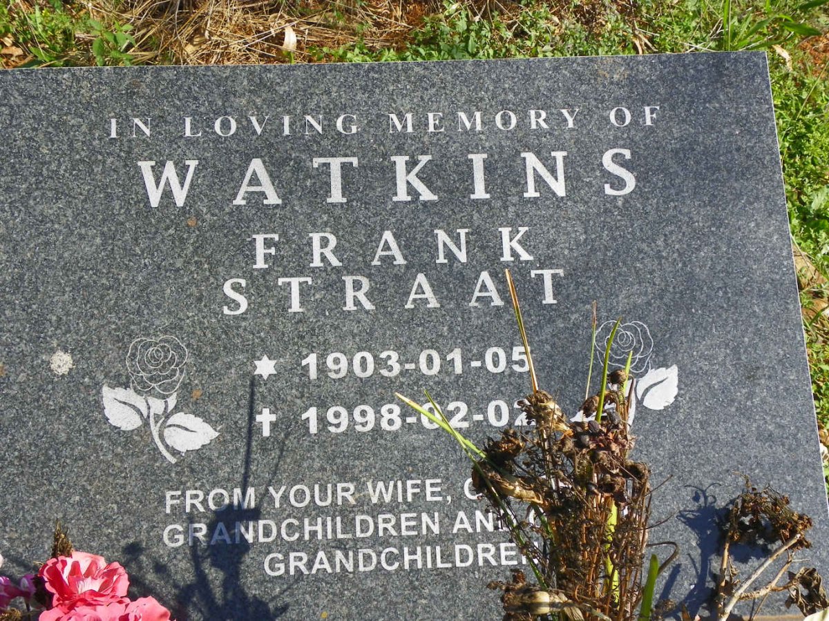 WATKINS Frank Straat 1903-1998