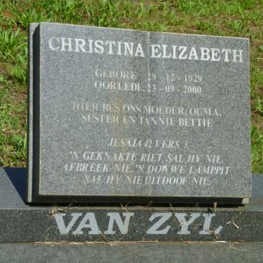 ZYL Christina Elizabeth, van 1929-2000