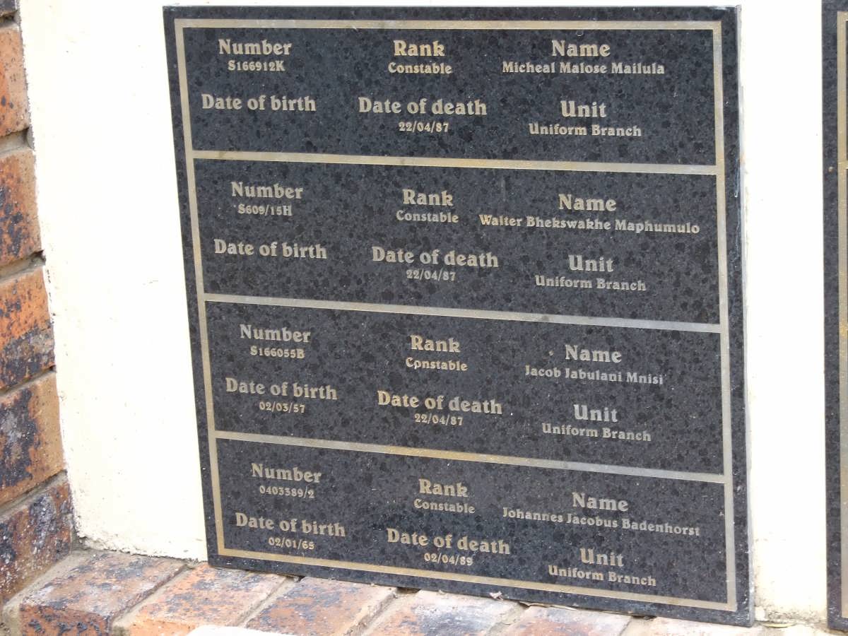 MAIFULA :: MAPHUMULO :: MNISI :: BADENHORST 