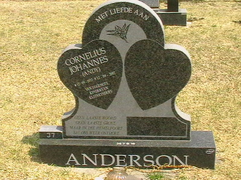 ANDERSON Cornelius Johannes 1937-2002