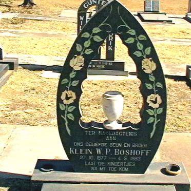 BOSHOFF W.P 1977-1993