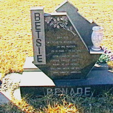 BENADE Betsie 1945-1992