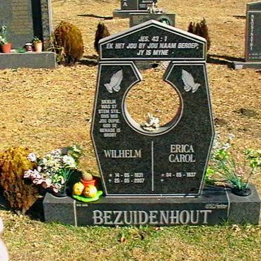 BEZUIDENHOUT Wilhelm 1931-2007 &amp; Erica Carol 1937-