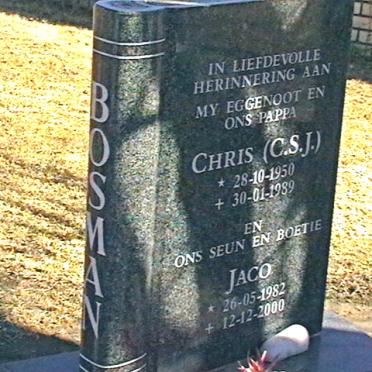 BOSMAN C.S.J. 1950-1989 :: BOSMAN Jaco 1982-2000