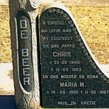 BEER Maria M. de1900-1967 :: DE BEER Chris 1940-1983