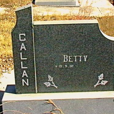 CALLAN Betty 1932-