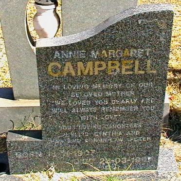 CAMPBELL Annie Margaret 19??-1997