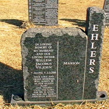 EHLERS Willem Jacobus Viljoen 1932-2000 &amp; Marion