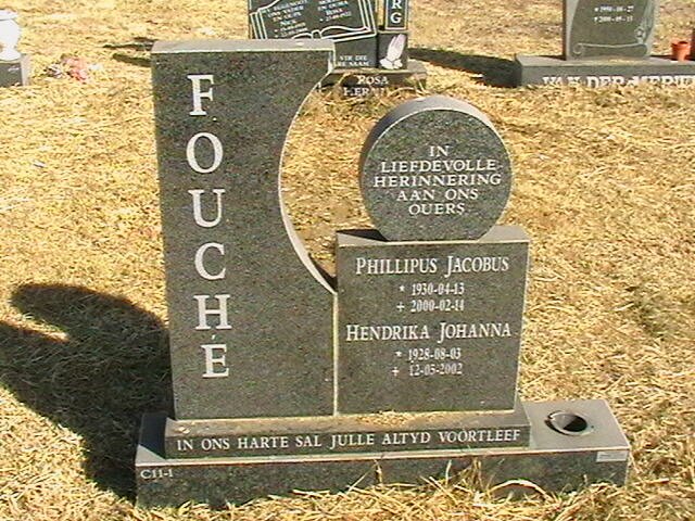 FOUCHÉ Phillipus Jacobus 1930-2000 &amp; Hendrika Johanna 1928-2002