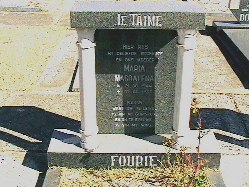 FOURIE Maria Magdalena 1944-1988