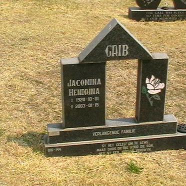 GRIB Jacomina Hendrina 1920-2003