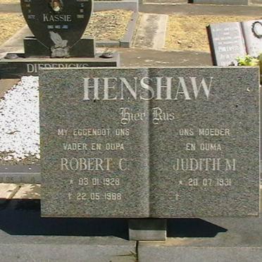 HENSHAW Robert C. 1928-1988 &amp; Judith M. 1931-