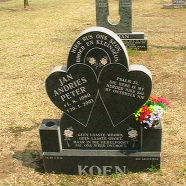 KOEN Jan Andries Peter 1980-2003