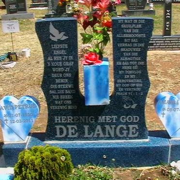 LANGE David Petrus 1950-2011 &amp; Amanda Jacoba 1952-