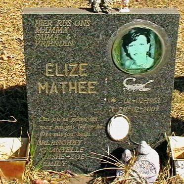 MATHEE Elize 1958-2007