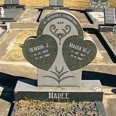 MAREE Hendrik W.J. 1923-1989 &amp; Maria W.J. 1927-2001