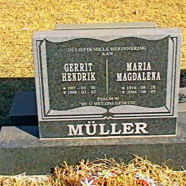 MÜLLER Gerrit Hendrik 1917-1998 &amp; Maria Magdalena 1916-2006