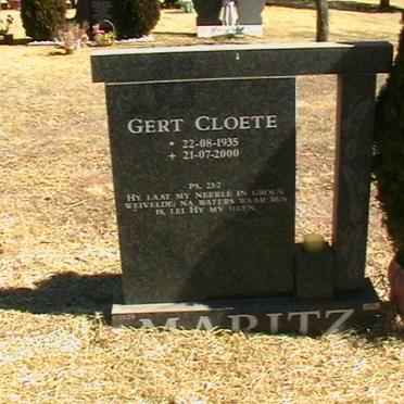 MARITZ Gert Cloete 1935-2000