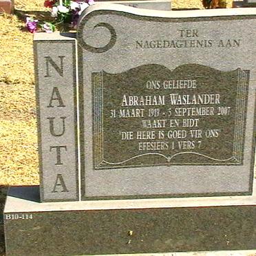 NAUTA Abraham Waslander 1919-2007