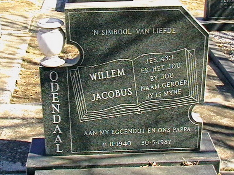 ODENDAAL Willem Jacobus 1940-1987