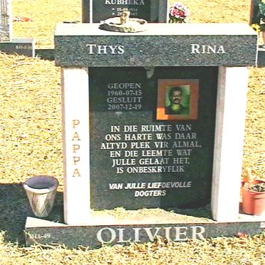 OLIVIER Thys 1960-2007 &amp; Rina