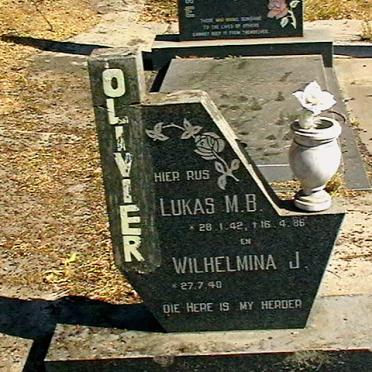 OLIVIER Lukas M.B. 1942-1986 &amp; Wilhelmina J. 1940-