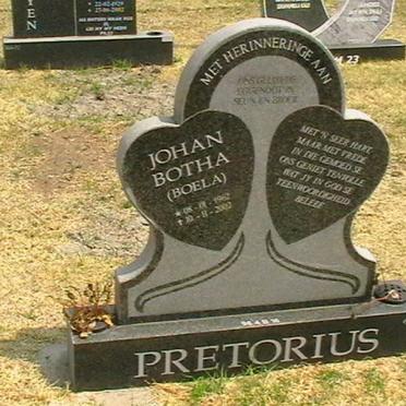 PRETORIUS Johan Botha 1962-2002