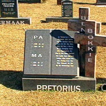 PRETORIUS Ben 1925-2009 &amp; Bokkie 1934-2009