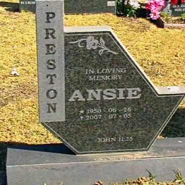 PRESTON Ansie 1950-2007