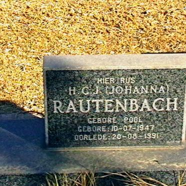 RAUTENBACH H.C.J. nee POOL 1947-1991