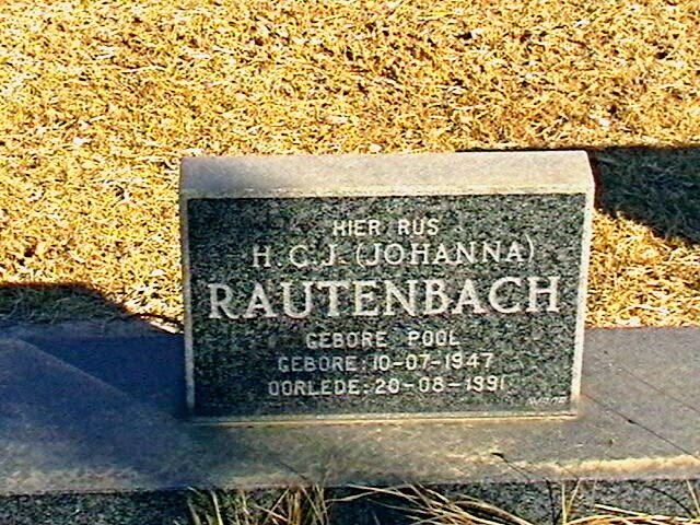 RAUTENBACH H.C.J. nee POOL 1947-1991
