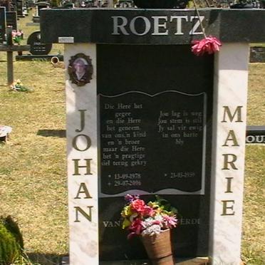 ROETZ Marie 1959- :: ROETZ Johan 1978-2006