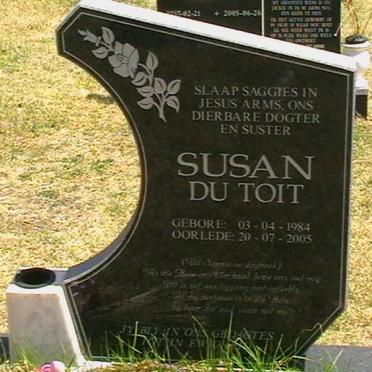 TOIT Susan, du 1984-2005