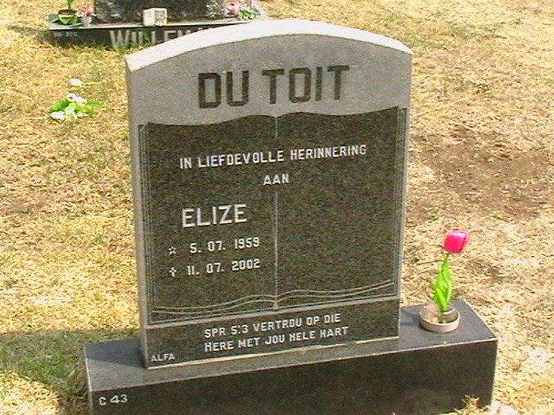 TOIT Elize, du 1959-2002