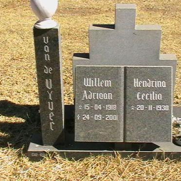 VYVER Willem Adriaan, van de 1918-2001 &amp; Hendrina Cecilia 1930-