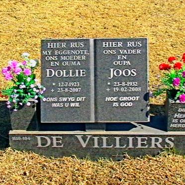 VILLIERS Joos, de 1932-2008 &amp; Dollie 1923-2007