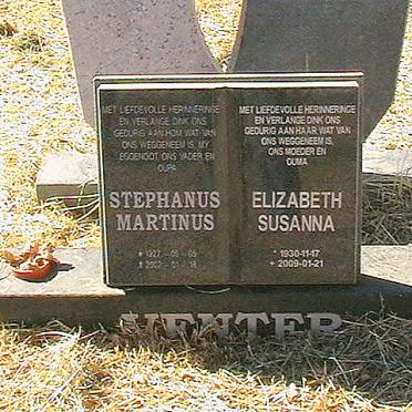 VENTER Stephanus Marthinus 1927-2002 &amp; Elizabeth Susanna 1930-2009