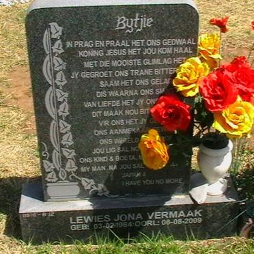VERMAAK Lewies Jona 1984-2009