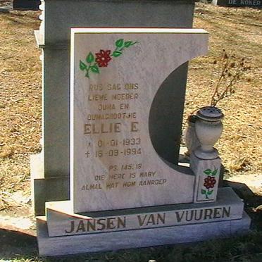 VUUREN Ellie E., Jansen van 1933-1994