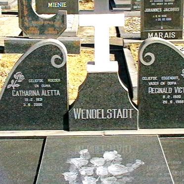 WENDELSTADT Reginald Victor 1920-1988 &amp; Catharina Aletta 1931-2006
