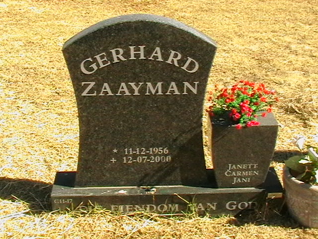 ZAAYMAN Gerhard 1956-2000