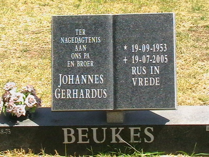 BEUKES Johannes Gerhardus 1953-2005