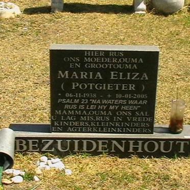 BEZUIDENHOUT Maria Eliza nee POTGIETER 1938-2005