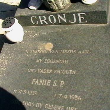 CRONJE Fanie S.P. 1932-1986