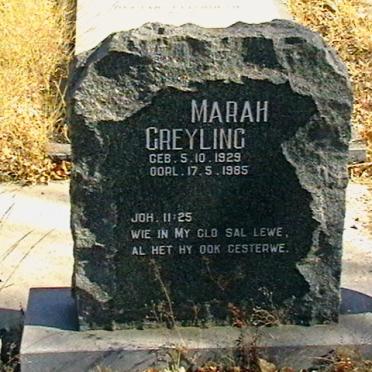 GREYLING Marah 1929-1985