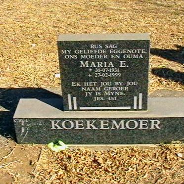 KOEKEMOER Maria E. 1931-1999