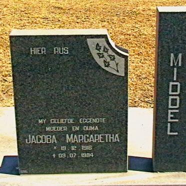MIDDEL Jacoba Margaretha 1916-1984
