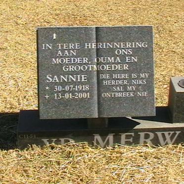 MERWE Santie, van der 1918-2001