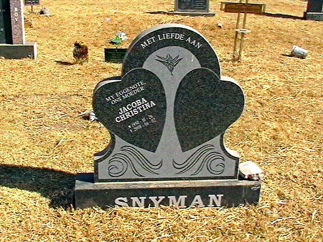 SNYMAN Jacoba Christina 1950-2008